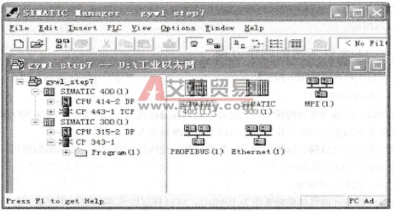 工业以太网组态简单示例
