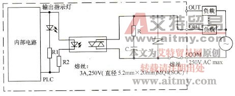 双向晶闸管输出单元OA222V的电路图