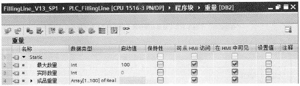 自动灌装生产线项目成品重量存储的程序设计
