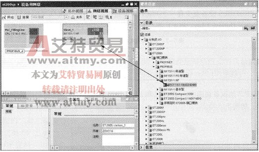 PROFIBUS网络中向DP主站分配DP从站