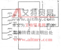 图2-3-5 电动机正反转接线图