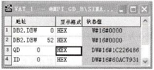 刚开始进入RUN模式的3号站变量表