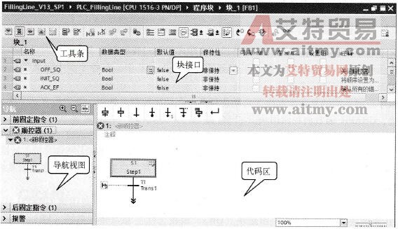 GRAPH函数块的程序编辑器