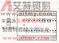 两片BCD拨码盘与PLC的连接图