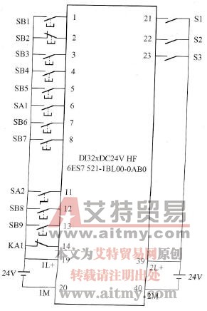 DI32模块接线原理图