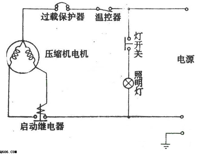 凤凰牌BC-152单门电冰箱电路图