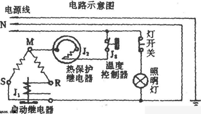 中意牌BCD-185电冰箱电路图