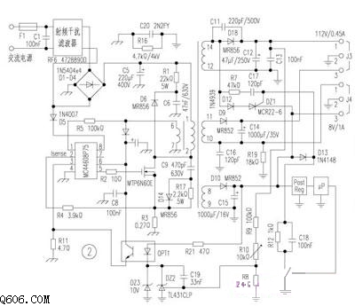 mc44608彩电电源控制器电路
