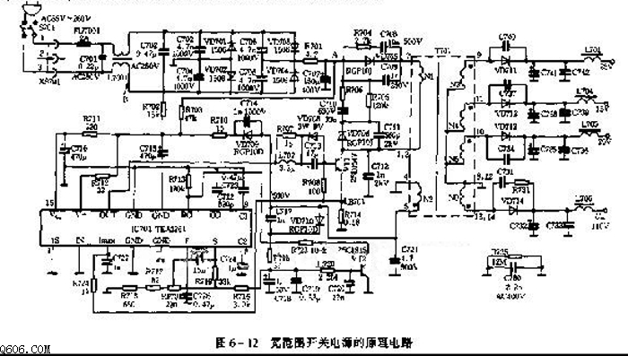 宽范围开关电源原理电路图