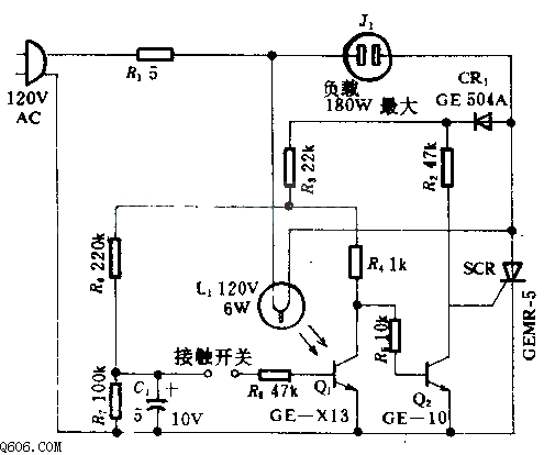 暗室手触控制电路图