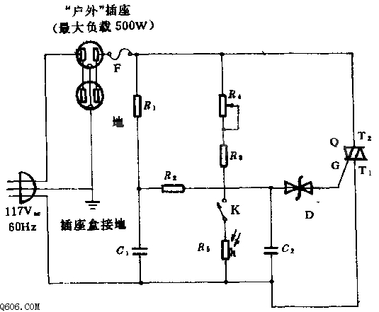日落灯光渐控电路图