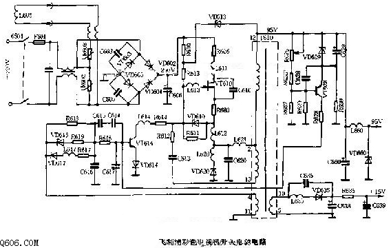 飞利浦彩色电视机开关电源电路图
