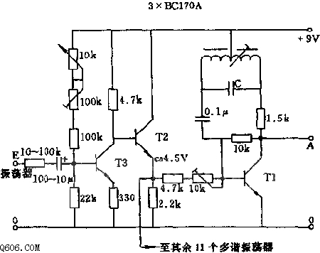 电子大提琴用LC振荡器电路图