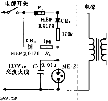 保险丝熔断闪光电路图
