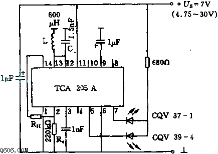 tca205a的接近开关电路图