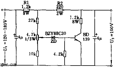 100v/10ma稳压电路图