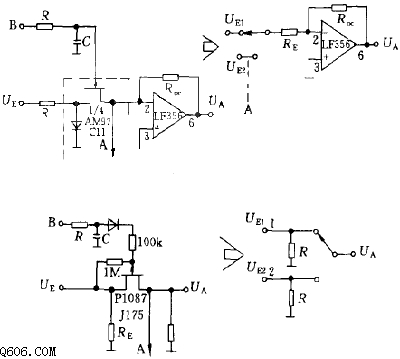 高抗干扰能力的运算放大器模拟开关电路图