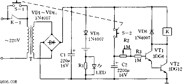 自动断电的充电器电路图