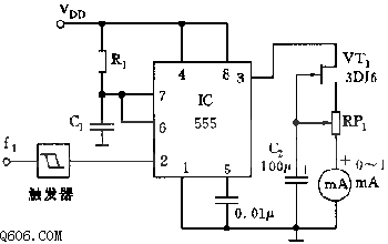 555表头频率计电路图