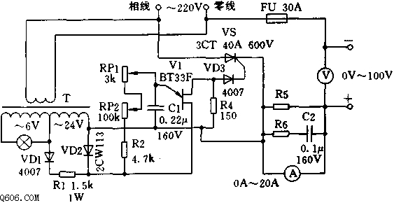 大功率可调充电器电路图