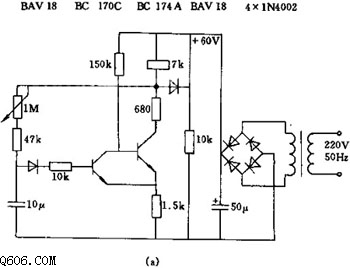 时间流程中继电器吸合的定时器电路图