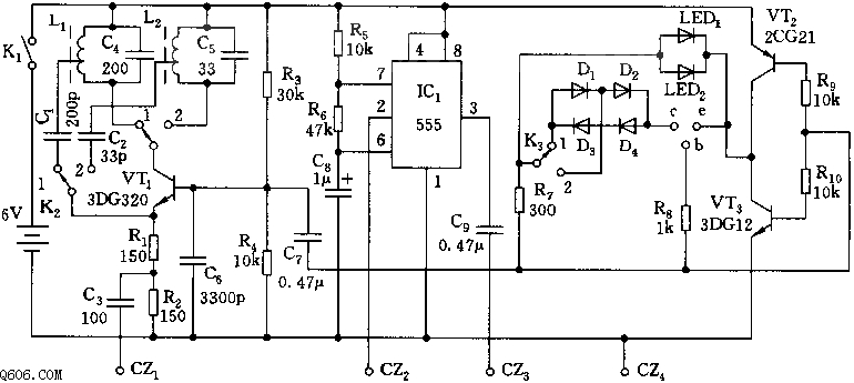 555多用途检修器电路图