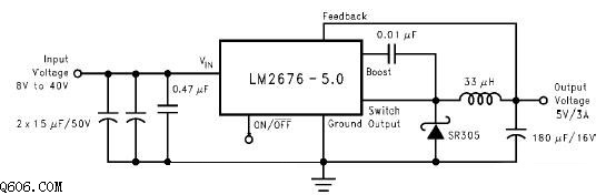 5v,3a输出开关型稳压电路图