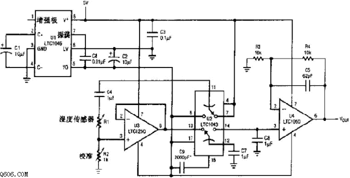 湿度传感器接口电路图