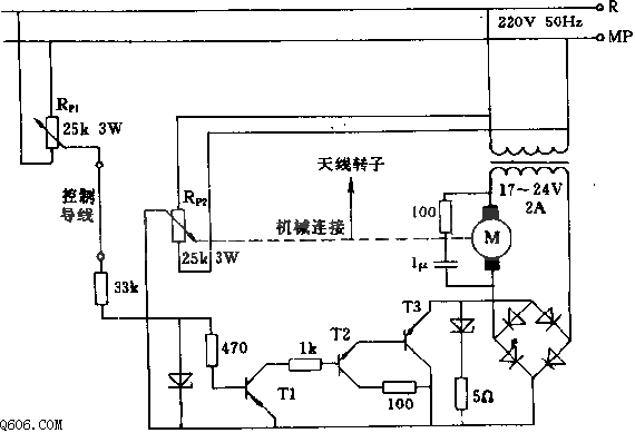 卫星接收天线随动控制电路图