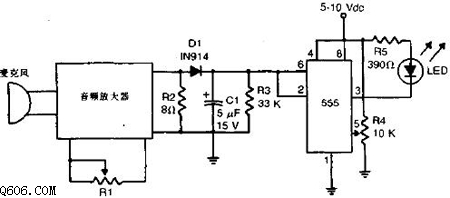实用的音响电平监视器电路图