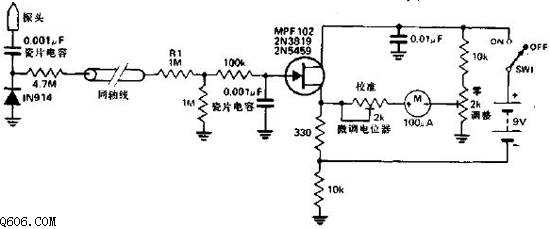 简易的齐纳管测试仪电路图