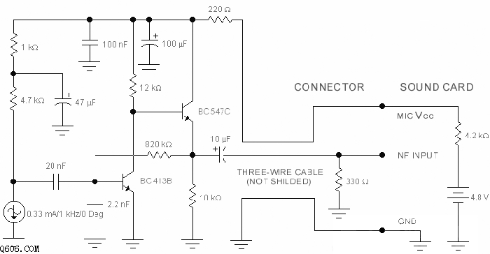 电脑麦克风电路图