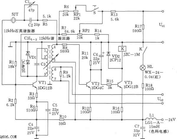 12kHz中频振荡器电路图