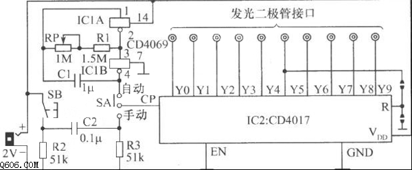 彩灯信号源产生电路图