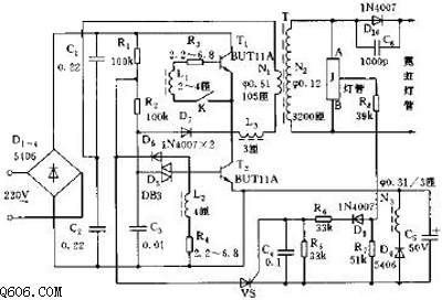 实用的电子霓虹灯变压器电路图