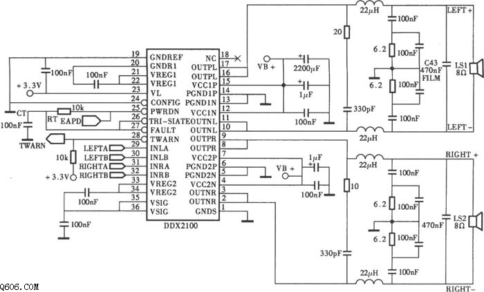 DDX2100数字功放电路图