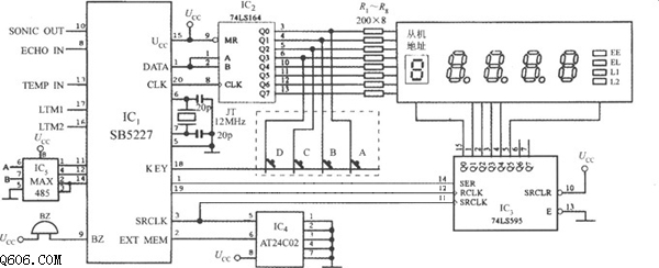 智能化超声波测距仪电路图