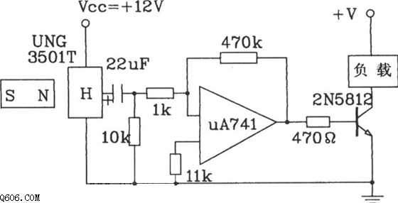 ugn-3501t传感器计数电路图