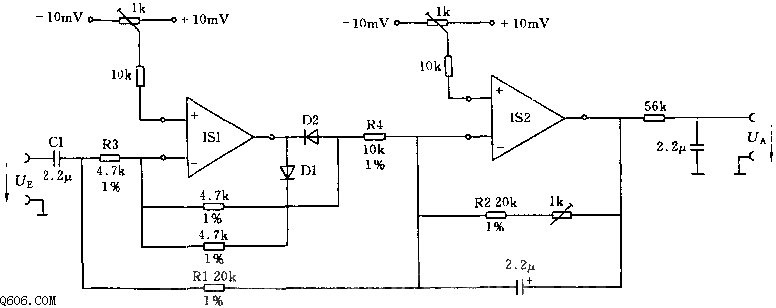 积分路-精密整流器电路图