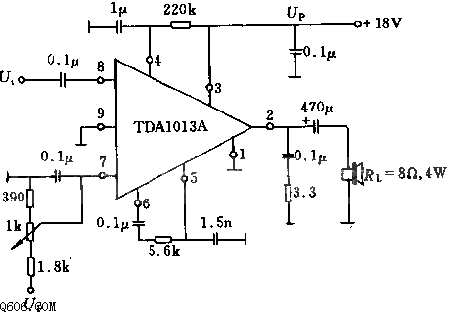 TDA1013A功放电路图