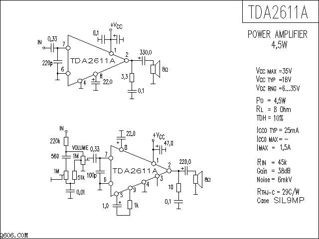 TDA2611A功放电路