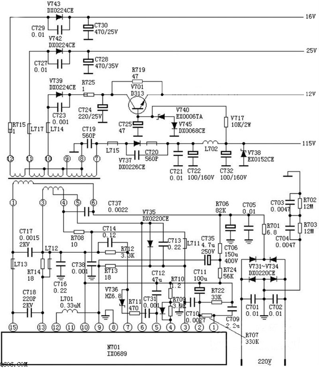 IX0689电源电路图