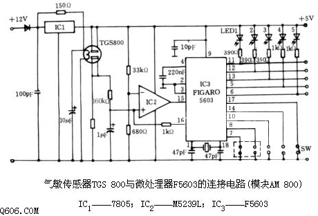 F5603的CMOS微处理器电路图