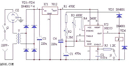 电冰箱温控器代用电路图