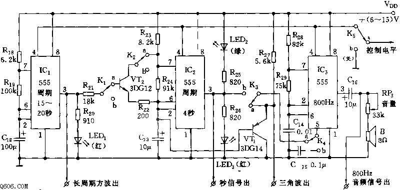 555多种信号发生器电路图