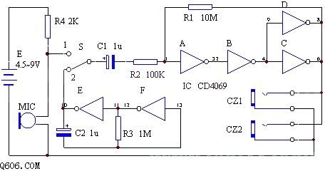助听、催眠、增强记忆多用机电路图