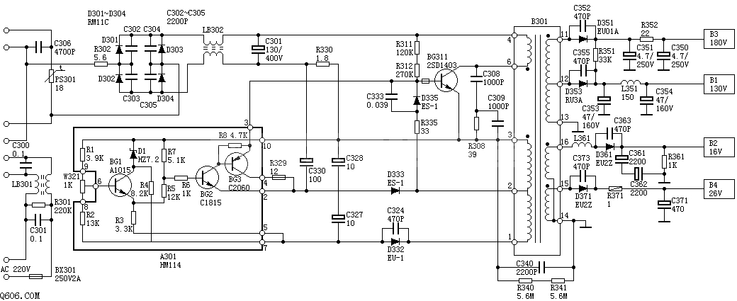 三洋83P开关电源电路图