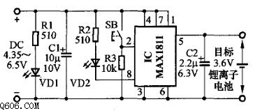 自制USB接口供电的手机电池充电器电路图