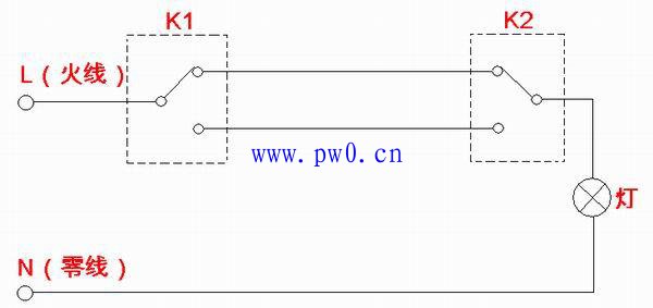 双控开关的线路图_双控开关电路图讲解