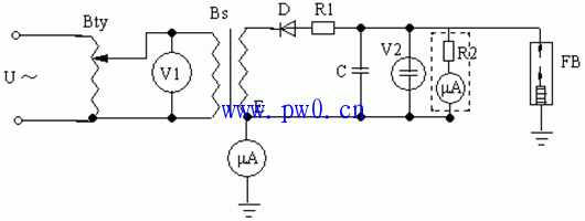 电导电流试验第二种接线图
